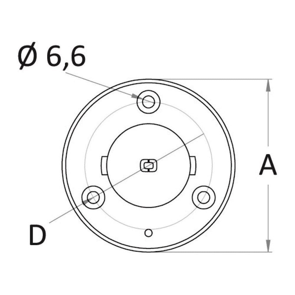 Recess-fit bushing, 6° inclined for carbon pole Ø 50 mm - foto originale Osculati Srl