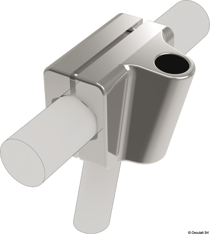 DX-SX stainless steel bases for pulpit fixing Mickey system - foto originale Osculati Srl