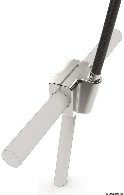 DX-SX stainless steel bases for pulpit fixing Mickey system - foto originale Osculati Srl