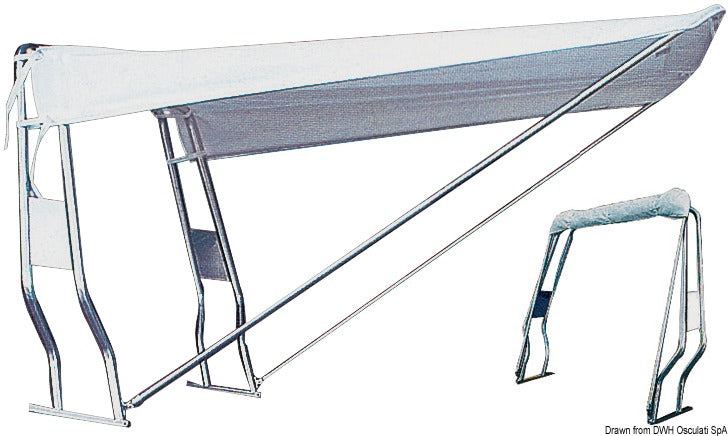 Telescopic awning white 130 x 150 cm - foto originale Osculati Srl