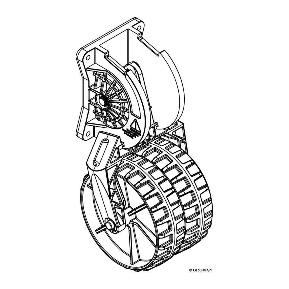 Launching wheels for tender 164x334 mm - foto originale Osculati Srl