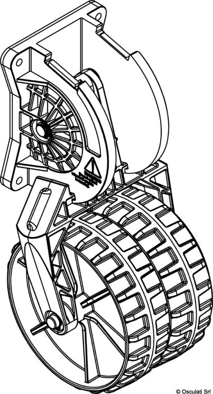 Launching wheels for tender 164x334 mm - foto originale Osculati Srl