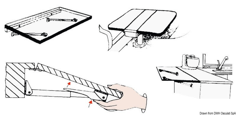 Arm for Rakego foldable arm 60 kg 23/35 mm - foto originale Osculati Srl