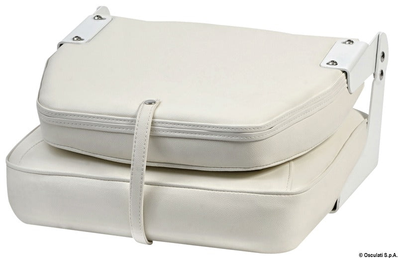 De Luxe seat w/foldable backrest white - foto originale Osculati Srl
