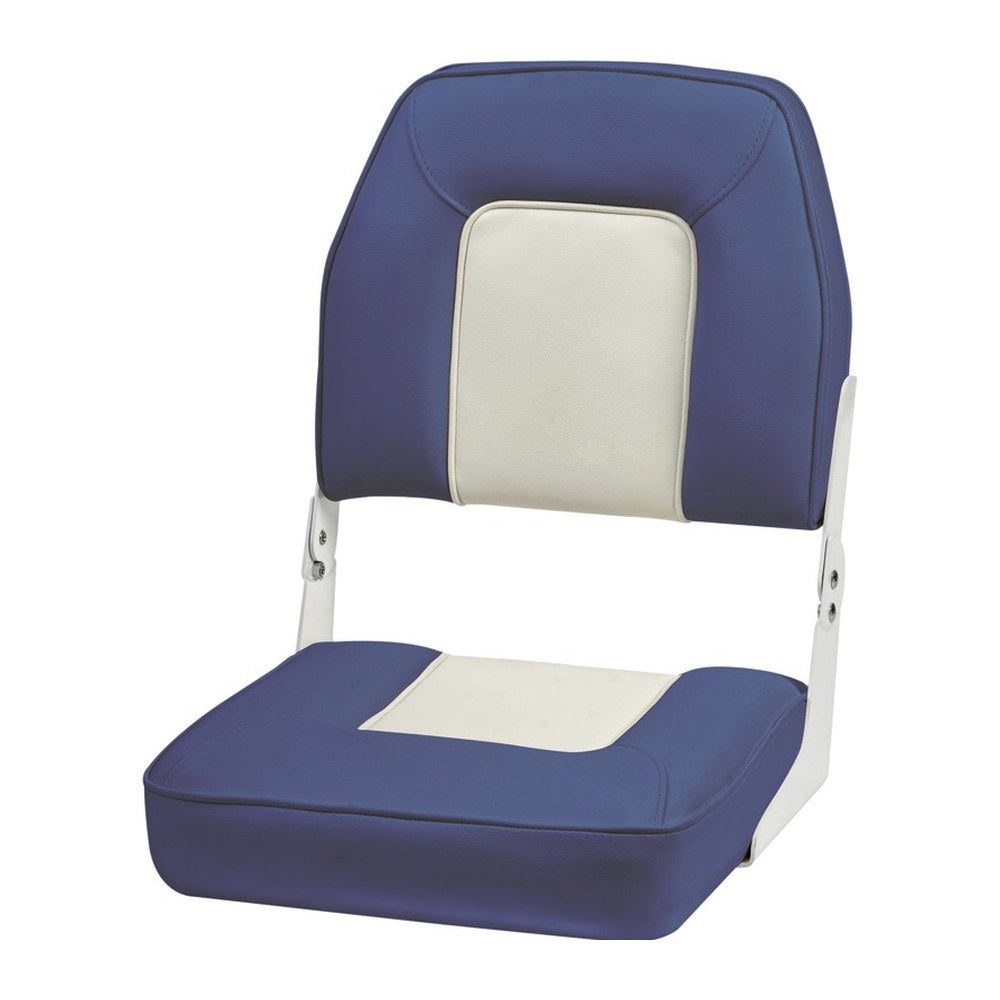 De Luxe seat w/foldable backrest white/blue - foto originale Osculati Srl