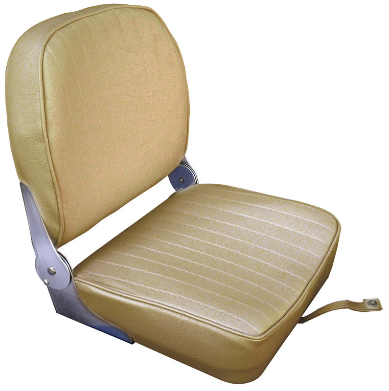 Seat w/foldable back sand vinyl cushion - foto originale Osculati Srl