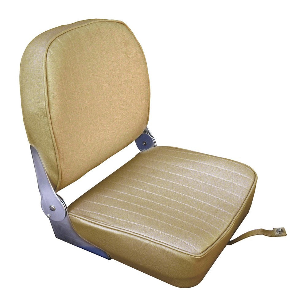 Seat w/foldable back sand vinyl cushion - foto originale Osculati Srl