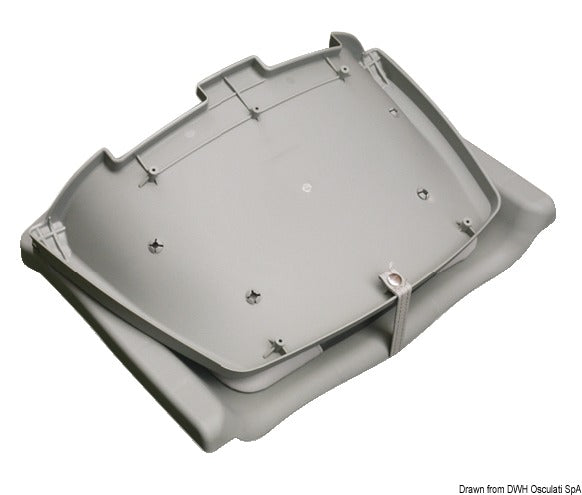 Polyethylene seat gray w/foldable backrest - foto originale Osculati Srl