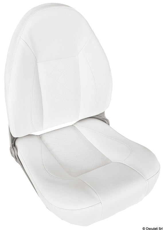 Comfort seat CP48 w/high foldable back White RAL9010 - foto originale Osculati Srl