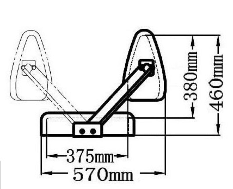 Reverso single seat w/rotating backrest - foto originale Osculati Srl
