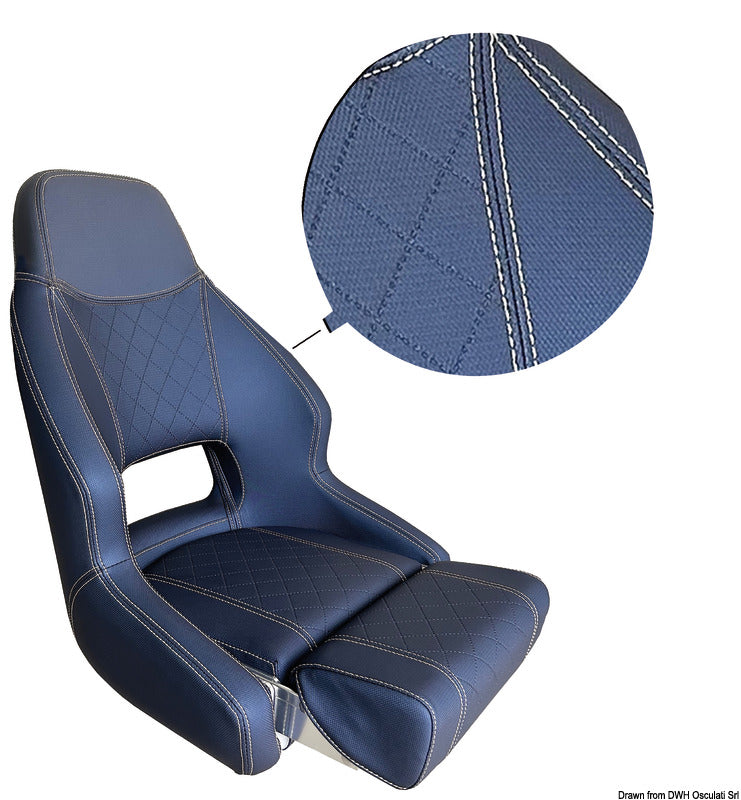 Padded seat w/Flip up RM52 Dark blue - foto originale Osculati Srl