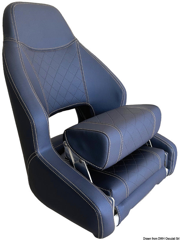 Padded seat w/Flip up RM52 Dark blue - foto originale Osculati Srl