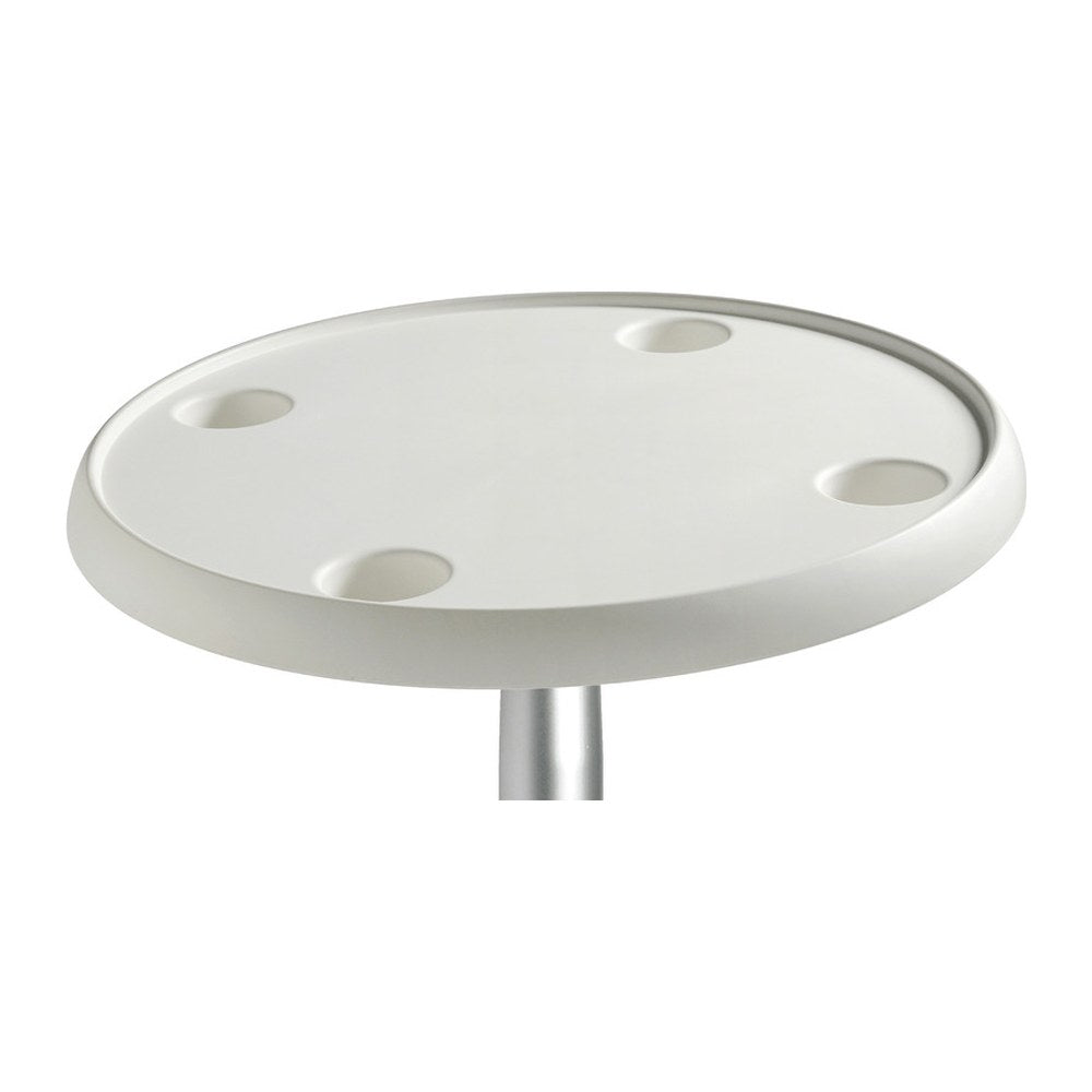 Composite material round white table 610 mm - foto originale Osculati Srl