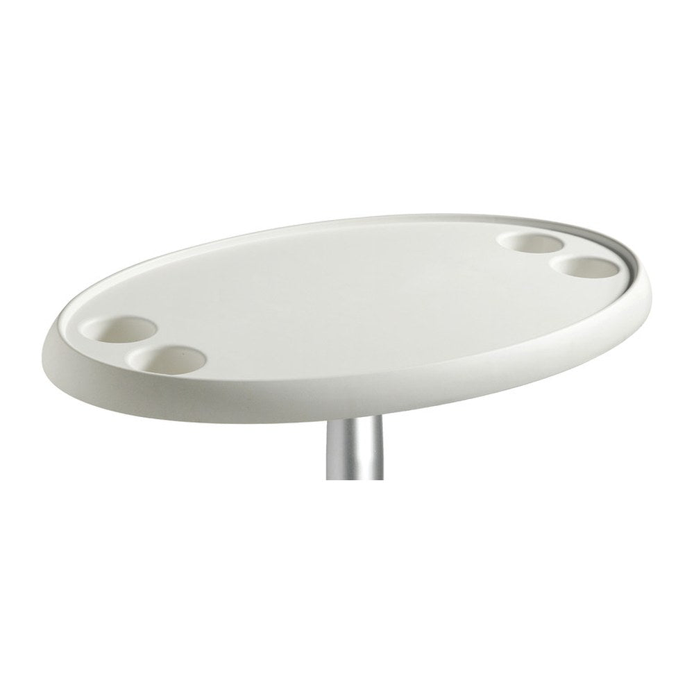 Composite material oval white table 762x457 mm - foto originale Osculati Srl