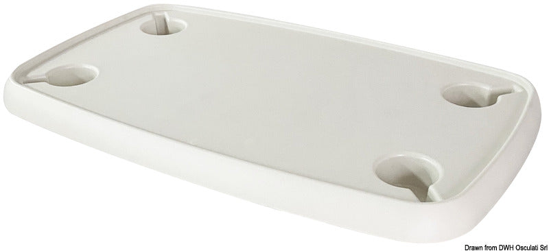 Composite material rectang. white table 760x460 mm - foto originale Osculati Srl