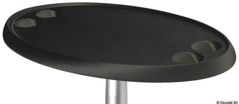 Composite material oval black table 762x457 mm - foto originale Osculati Srl