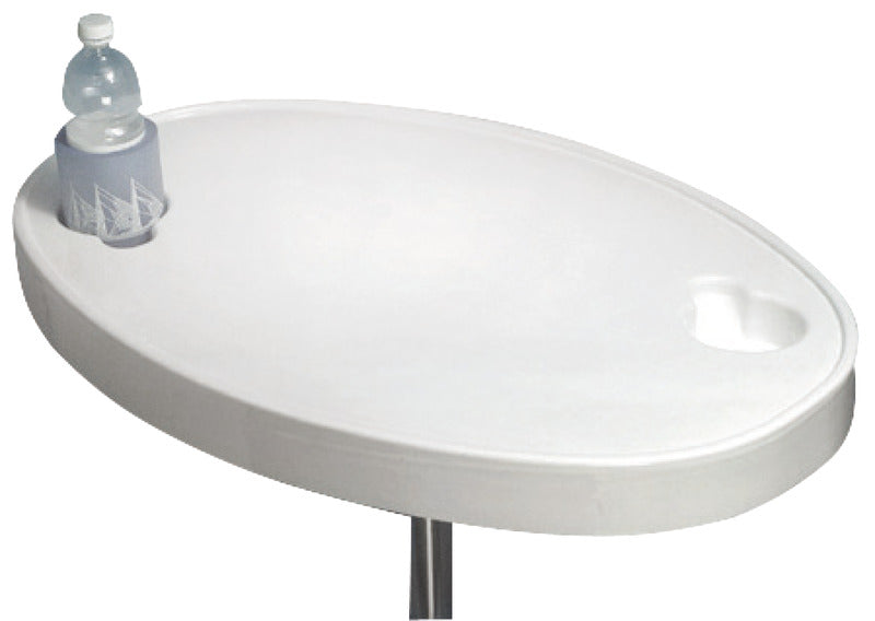 ABS oval table white 77x51 cm - foto originale Osculati Srl