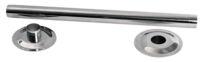 Polished SS table pedestal 670 mm - foto originale Osculati Srl