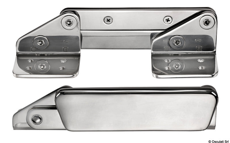 Pair of Flip-Up SS hinges with cover - foto originale Osculati Srl