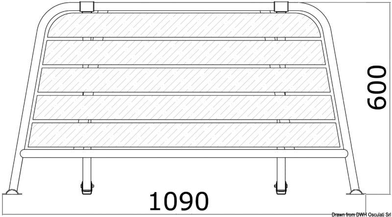 Stern plattform 1090 mm - foto originale Osculati Srl