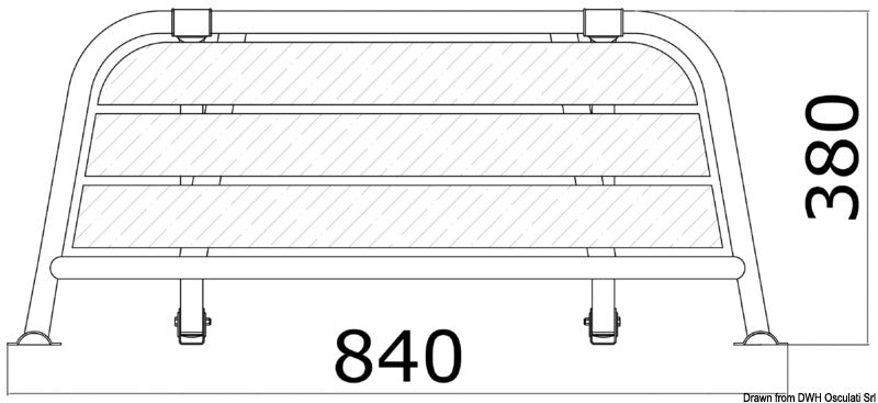 Stern plattform 840 mm - foto originale Osculati Srl