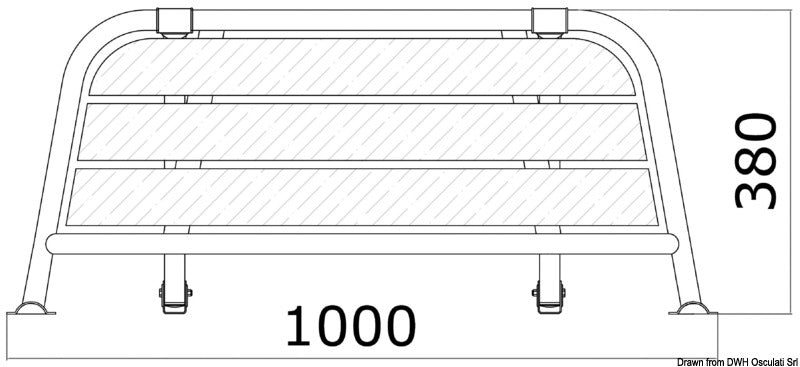 Stern plattform 1000 mm - foto originale Osculati Srl