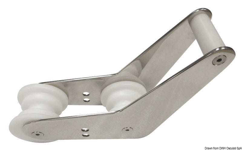 Universal hinged bow roller for anchors 11/20 kg - foto originale Osculati Srl