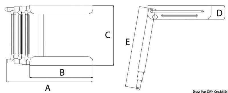 3-step telescopic ladder f.40.472.03/05 - foto originale Osculati Srl