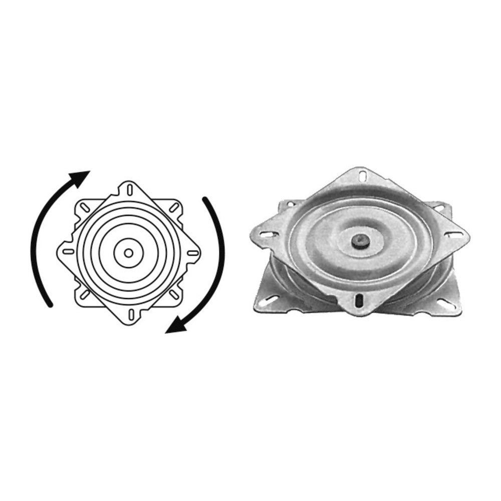 SS rotating base guided w/seat 165x165 mm - foto originale Osculati Srl