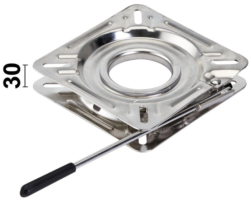 SS rotating base guided + snap lock 172x172 mm - foto originale Osculati Srl