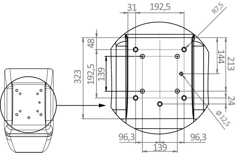 Ergonomic seat frame - foto originale Osculati Srl
