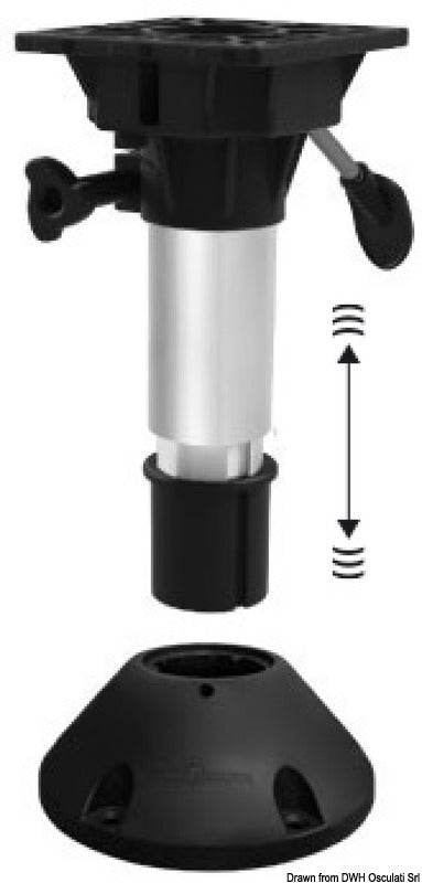 Oceansouth WAVERIDER pedestal w/seat outer base 500/630 mm - foto originale Osculati Srl