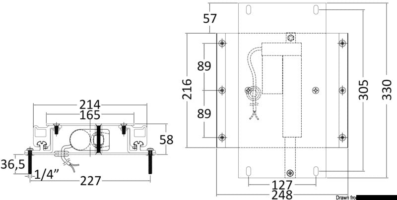 Electric slide for seats 12 V - foto originale Osculati Srl