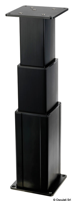 Three-stage electric table pedestal (378-778mm) 12 V black - foto originale Osculati Srl