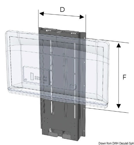 Noval UP-DOWN TV-LIFT 700 mm 24 V - foto originale Osculati Srl