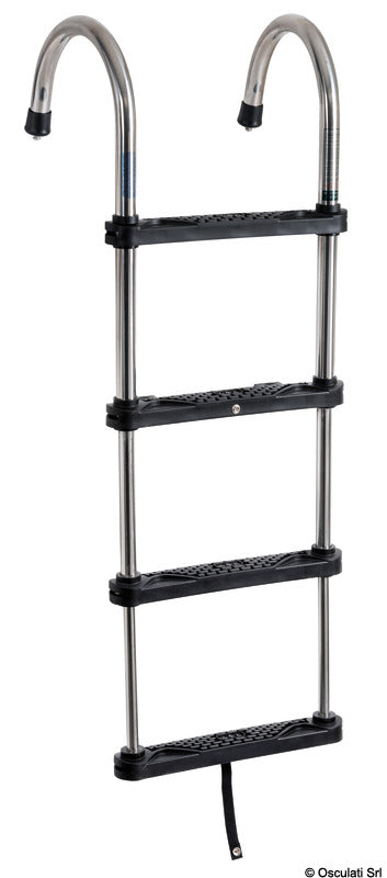 Eco telescopic ladder opened 1170 mm - closed 705 mm - foto originale Osculati Srl