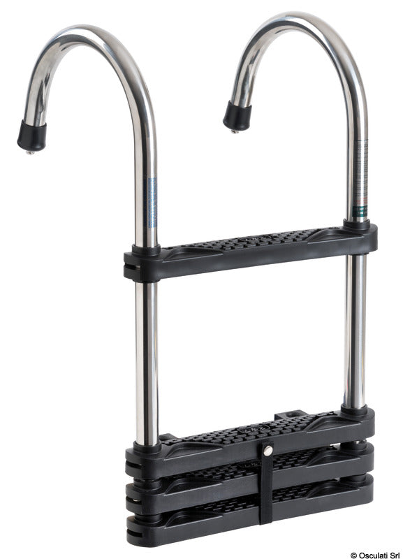 Eco telescopic ladder opened 1170 mm - closed 705 mm - foto originale Osculati Srl