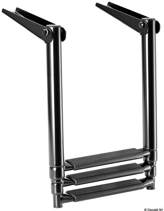 Telescopic ladder f.platforms AISI316 3 steps - foto originale Osculati Srl