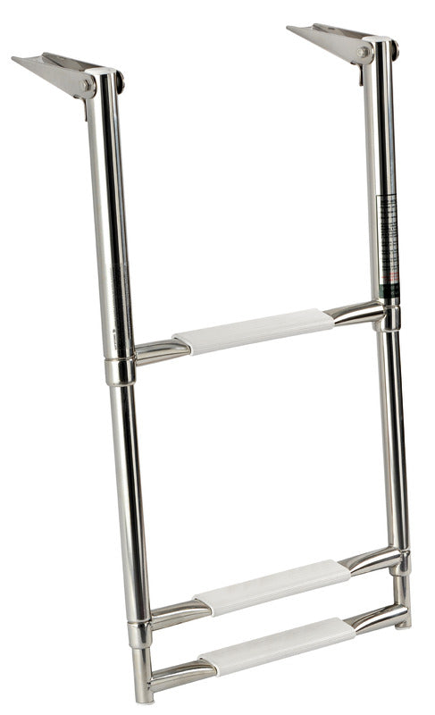 Telescopic large ladder AISI316 3 steps - foto originale Osculati Srl