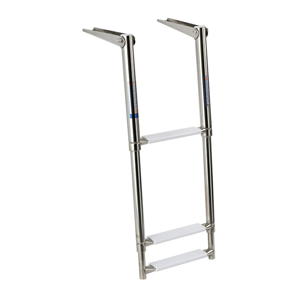 Telescopic standard ladder AISI316 3 steps - foto originale Osculati Srl