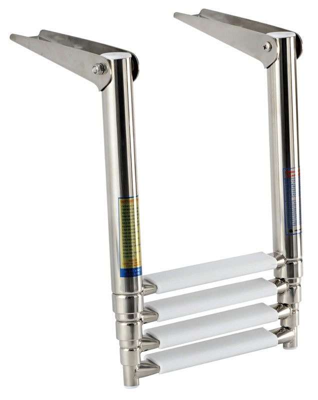 Telescopic standard ladder AISI316 4 steps - foto originale Osculati Srl
