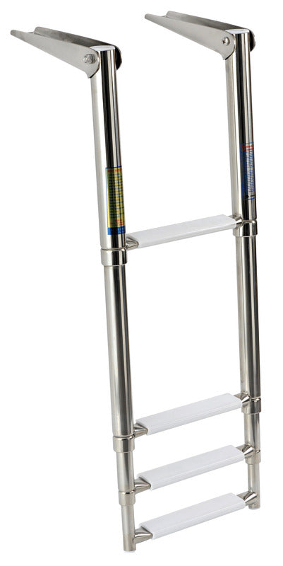 Telescopic standard ladder AISI316 4 steps - foto originale Osculati Srl