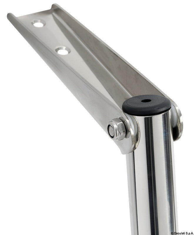 Telescopic large ladder AISI316 black 5 steps - foto originale Osculati Srl