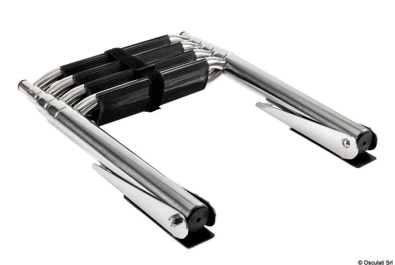 BIG telescopic 3 step ladder above platform slide-out - foto originale Osculati Srl