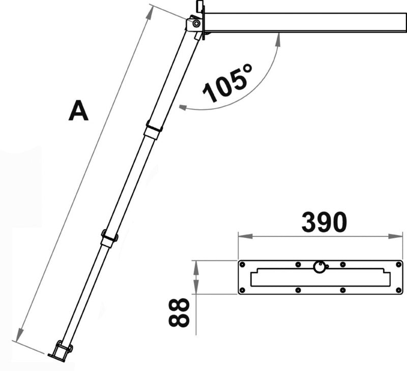 Douglas marine 3-step foldaway ladder - foto originale Osculati Srl