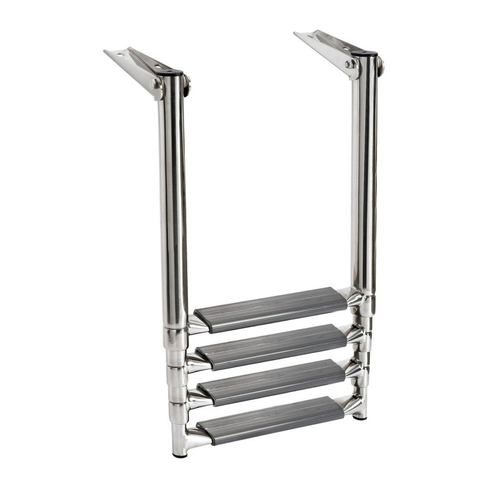 4-step telescopic ladder for platforms oval tubes - foto originale Osculati Srl