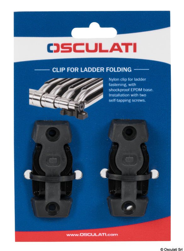 Clip hooks for ladder folding (2 pcs.) - foto originale Osculati Srl