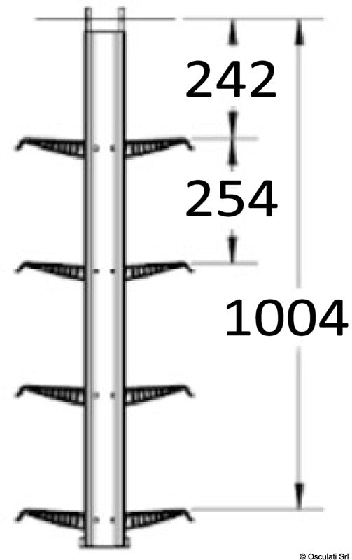 ATTWOOD integrated transom ladder 4 steps - foto originale Osculati Srl