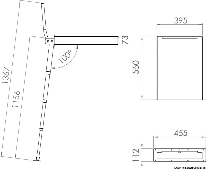 Douglas marine EasyOne retractable 4 steps ladder - foto originale Osculati Srl