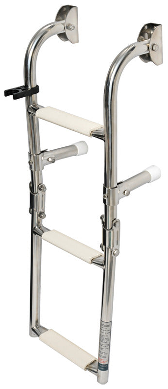 Foldable ladder AISI316 narrow 3 steps - foto originale Osculati Srl